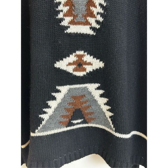 Cocogio One Size Aztec style oversize sweater poncho - Picture 3 of 9